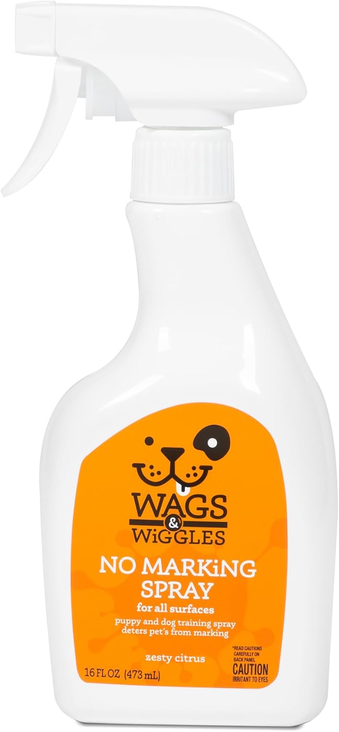 Wags & Wiggles No Marking Deterrent Training Spray for Dogs - Indoor Dog Pee Repellent & Behavior Aid, Anti Pee & Urine Deterrent, No More Marking, Ideal for Potty Training