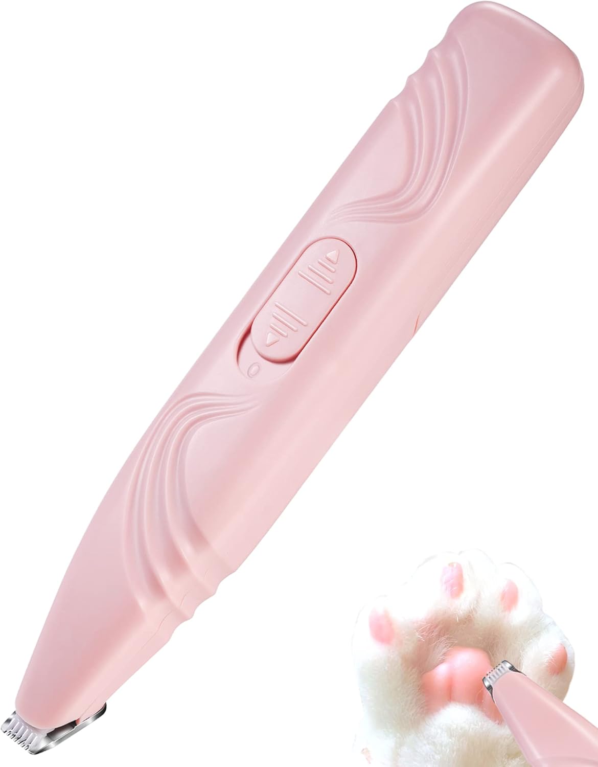LEYOUFU Dog Paw Trimmer for Grooming, Cordless Electric Small Pet Grooming Clippers Hair Trimmer for Dogs Cats, Low Noise for Trimming Pet\'s Hair Around Paws, Eyes, Ears, Face, Rump (Pink)