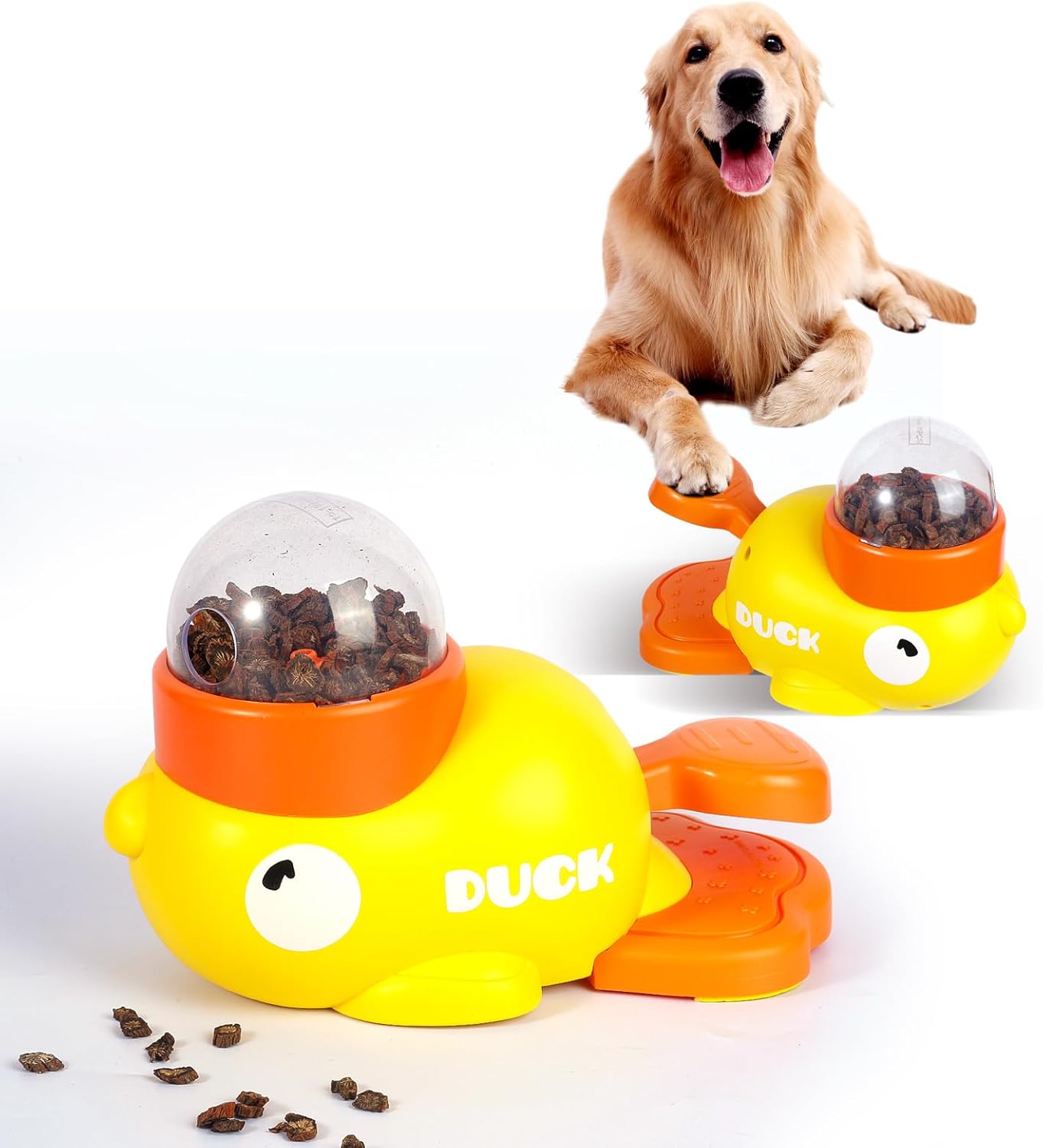 2-in-1 Interactive Dog Puzzle Toy, Slow Feeder, Safe and Durable Dog Food Treat Feeding Dispenser for Small & Medium Dogs, Promotes IQ Training and Entertainment Reduces Bloating Anti-Gulping