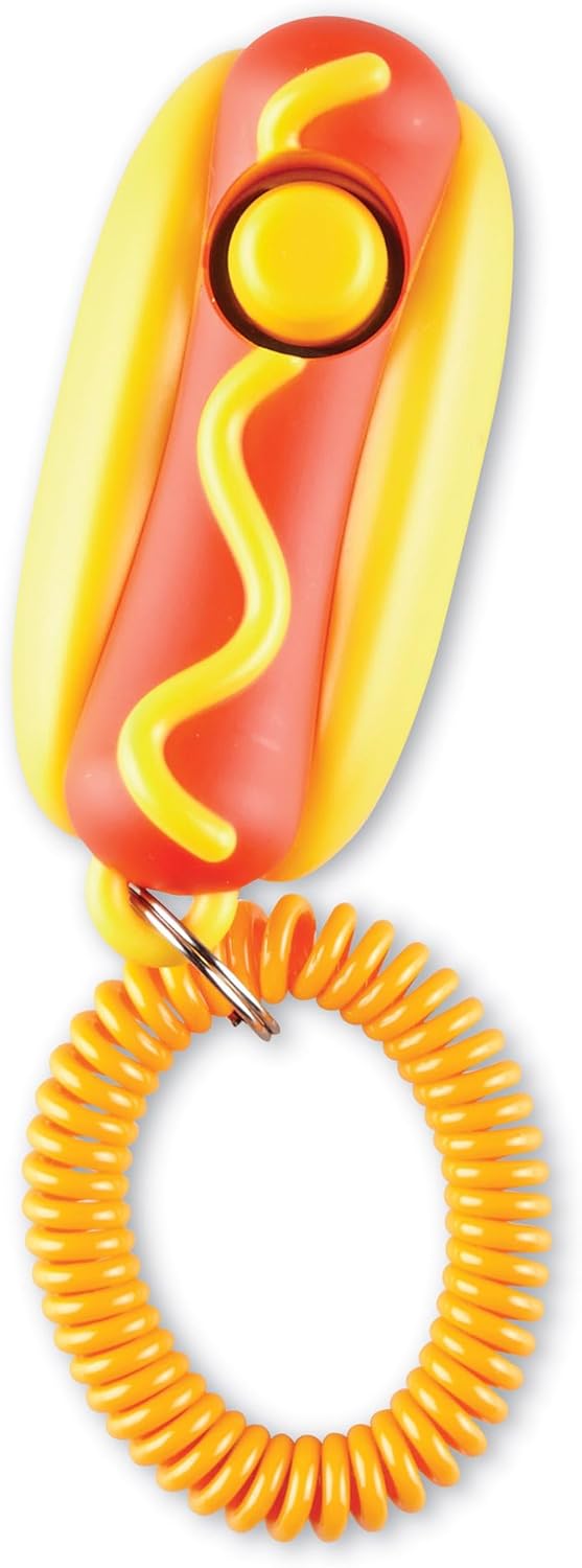 Brightkins Hot Dog Training Clicker - Dog Clicker, Behavior Aid, Stocking Stuffer