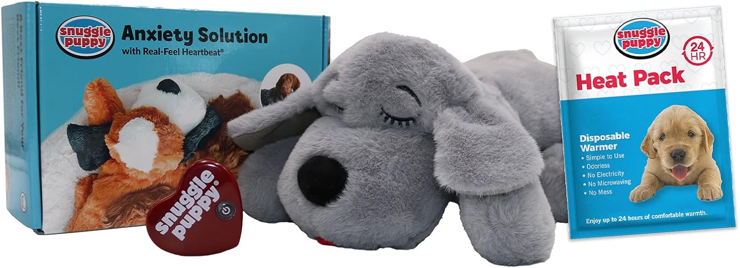 Original Snuggle Puppy Toys - Heartbeat Puppy for Dogs - Pet Anxiety Relief and Calming Aid - Comfort Dog Toys for Behavioral Training
