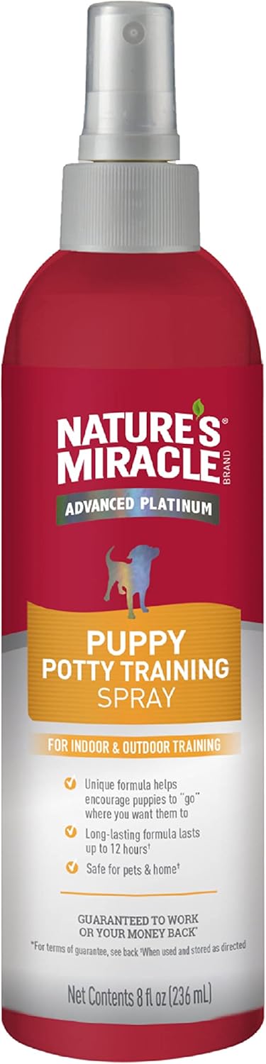 Nature\'s Miracle Advanced Platinum Puppy Potty Training Spray 8 Oz, Dog Training Aid