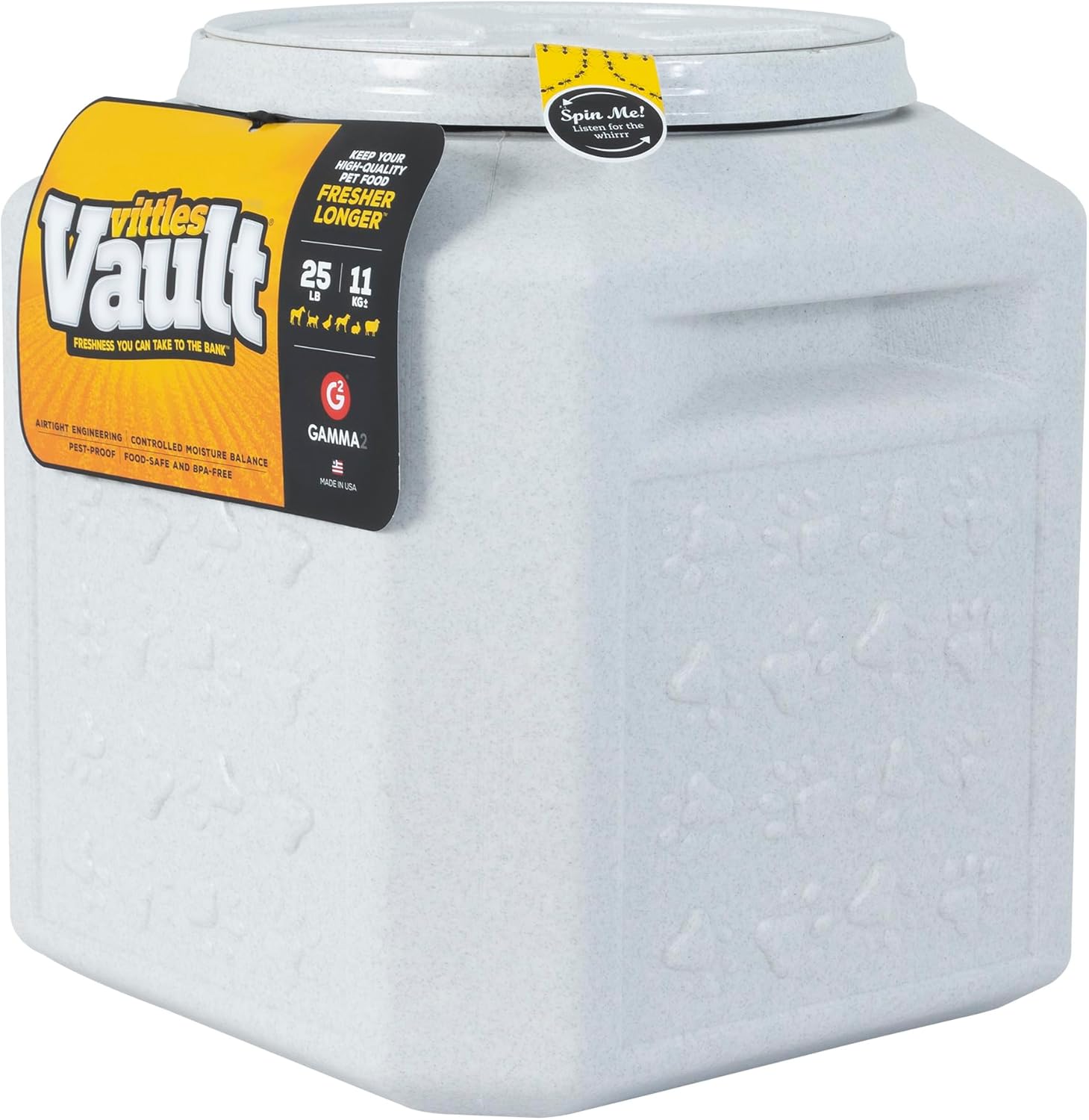 Gamma2 Vittles Vault Pet Food Storage Containers - Sealed Dog and Cat Food Storage Container, Fits up to 25lbs, Made in the USA - [12