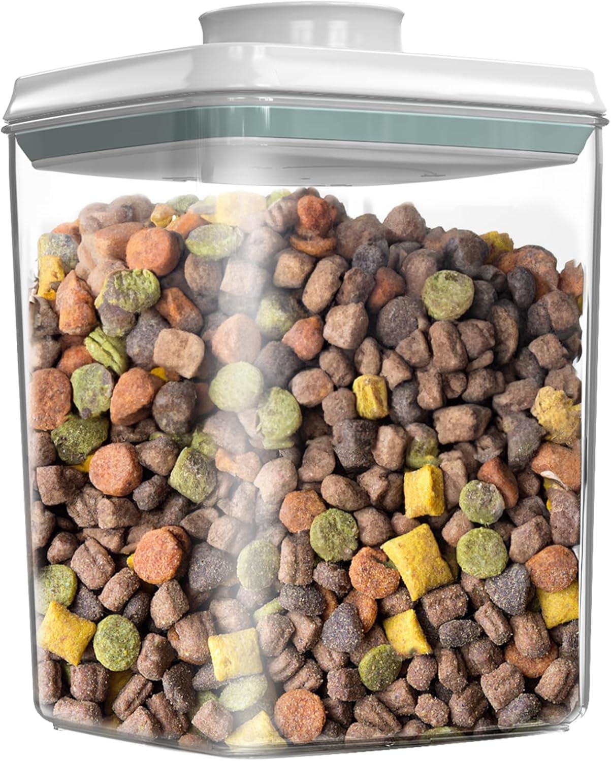 1.45 Qt Dog Treat Container Airtight Dog Treat Jar for Pets, Plastic Dog Cat Food Storage Containers with Lids, BPA Free, Clear POP UP Container for Dog Treats, Snacks, Biscuits